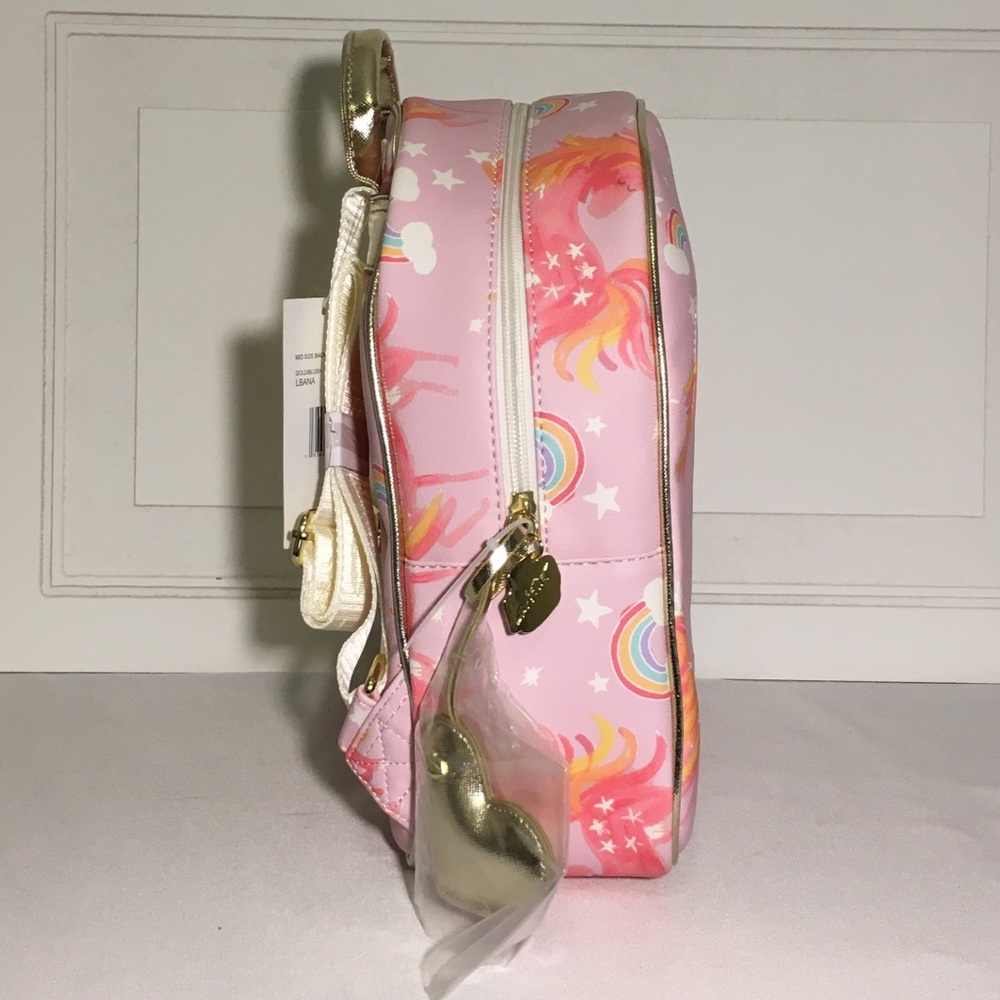 NWT Betsey Johnson Medium Pink Heart Backpack - Picture 4 of 8